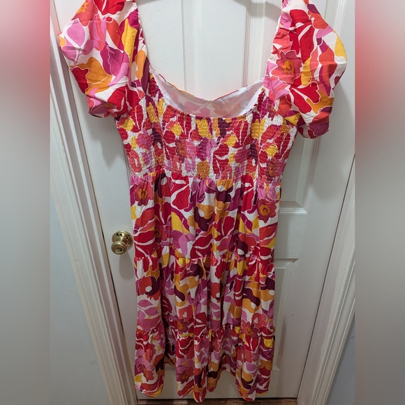 Floral Pink and Red Chic Soul Women's Dress - Picture 5 of 6